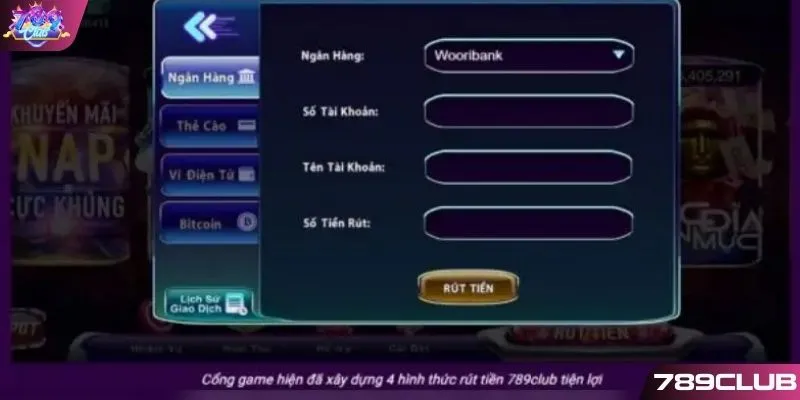 Thông tin giúp rút tiền 789CLUB an toàn